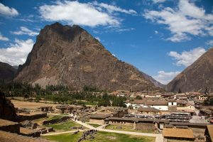 Viewsa round the Ollantaytamo temple in the Scared Valley Cusco Peru